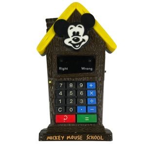 Vintage Mickey Mouse School Quiz Calculator 1980 Unisonic Hong Kong Collectors